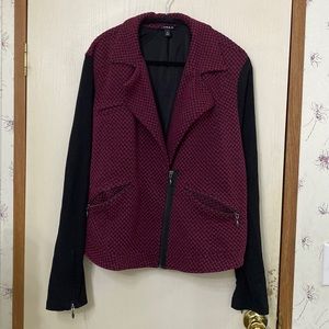 Torrid knit moto jacket.